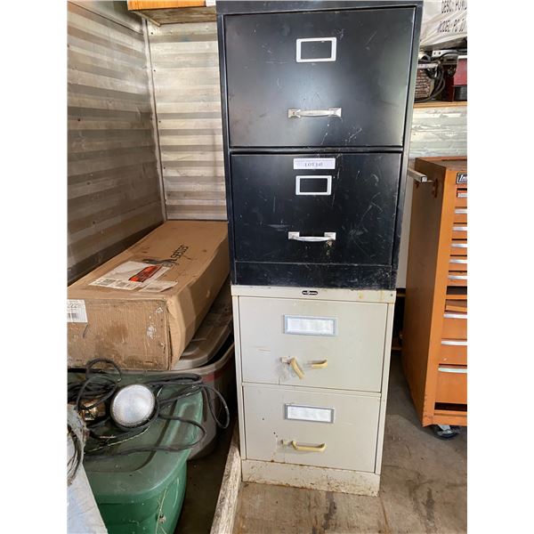 Two Metal Filing Cabinets