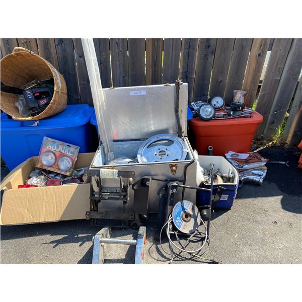 Skil Electric Jigsaw, Asst of Motorcycle Lights & Electrical Components, Gaskets, Aluminum Cooler, D