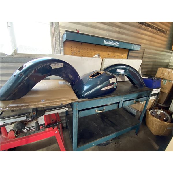 Harley Davidson Blue Matching Fenders & Gas Tank for Motorcycle
