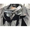 Image 3 : Snap-On Jacket, Australian Roper Jacket, Motorcycle Goggles, Two Pairs Black Cowboy Boots, Back Brac
