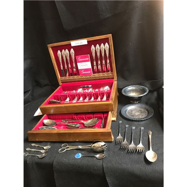 Oneida Silver-plate Cutlery, Silver-plate Bowl, Plate, Forks & Spoons