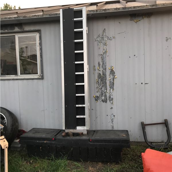 ATV Aluminum Ramp, Black Job Box & Ball Hitch