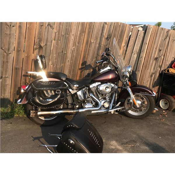 2007 Burgundy Harley Davidson Softail Motorcycle (Requires Out of Province Inspection)