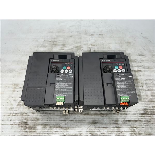 (2) Mitsubishi #FR-E740-3.7K Inverter Drives