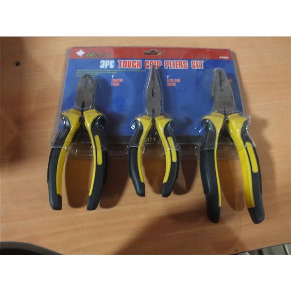 3pc Tough Grip Pliers Set