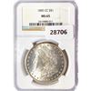 Image 1 : 1885-CC Morgan Silver Dollar NGC MS65