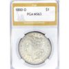 1880-O Morgan Silver Dollar PGA MS63