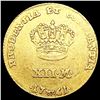Image 2 : 1761 Denmark .0877oz Gold 12 Mark NICELY CIRCULATE