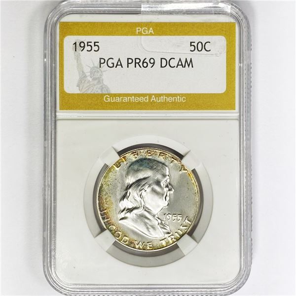 1955 Franklin Half Dollar PGA PR69 DCAM