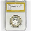 Image 1 : 1955 Franklin Half Dollar PGA PR69 DCAM