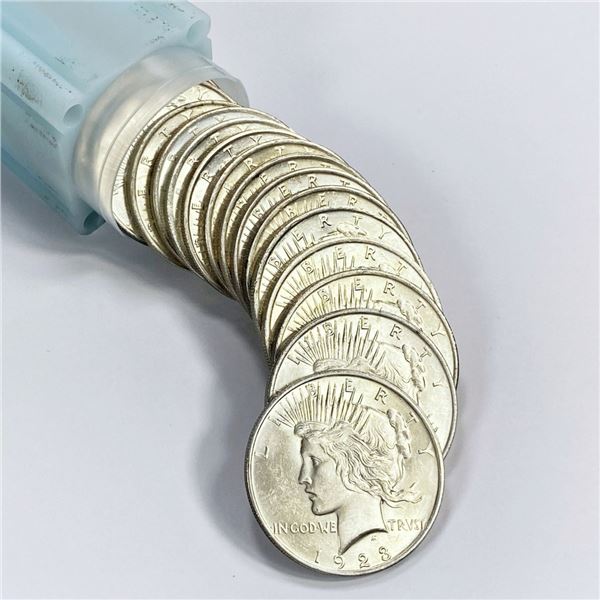 Peace Dollars 20 Coin Roll Mixed Dates UNC