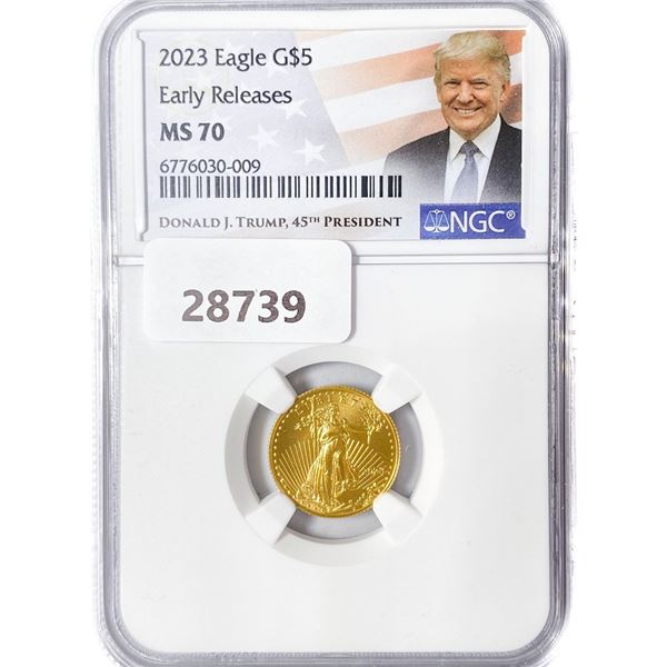 2023 $5 1/10oz Trump AGE NGC MS70