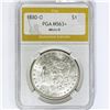 1880-O Morgan Silver Dollar PGA MS63+ Micro O