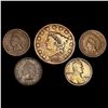 (5) Varied Cents (1829, 1866, 1882, 1892, 1913-D)
