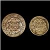 Image 2 : (2) Varied Cents (1825, 1859) NICELY CIRCULATED