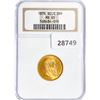 1876 20F .19oz Belgium Gold NGC MS65