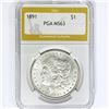 1891 Morgan Silver Dollar PGA MS63