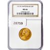 Image 1 : 1927B 20F 6.5g Switzerland Gold NGC MS66