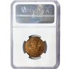 Image 2 : 1936(B) 1/4 Anna India Bronze NGC MS66 RB