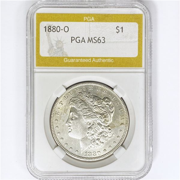 1880-O Morgan Silver Dollar PGA MS63