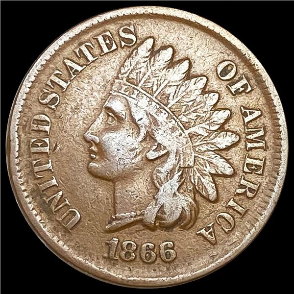 1866 Indian Head Cent NEARLY UNCIRCULATED