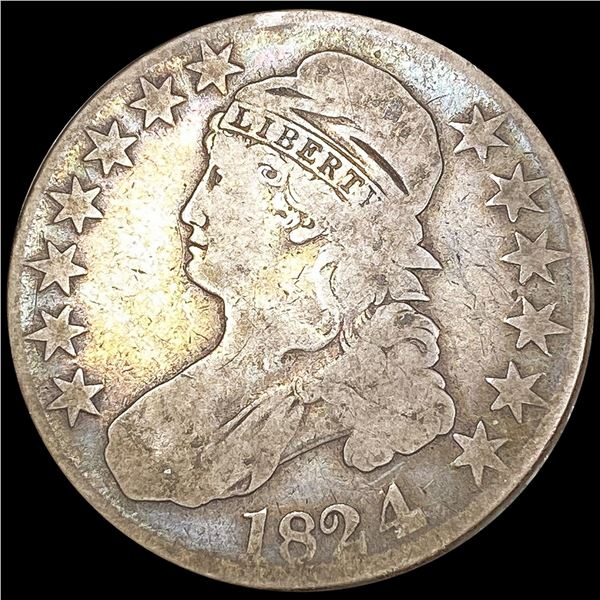 1824 Capped Bust Half Dollar NICELY CIRCULATED