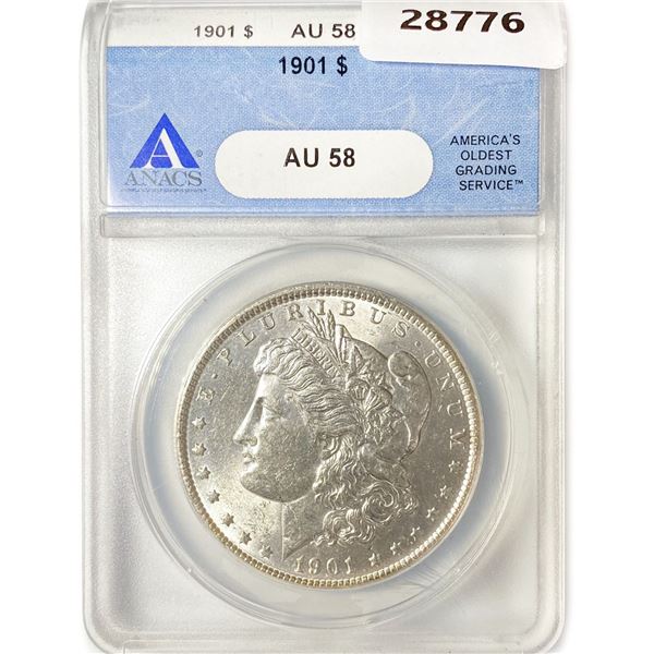 1901 Morgan Silver Dollar ANACS AU58