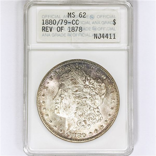 1880/79-CC Morgan Silver Dollar ANA MS62 Rev 78