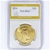 1924 $20 Gold Double Eagle PGA MS64