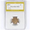 1870 Indian Head Cent PGA MS64 RED
