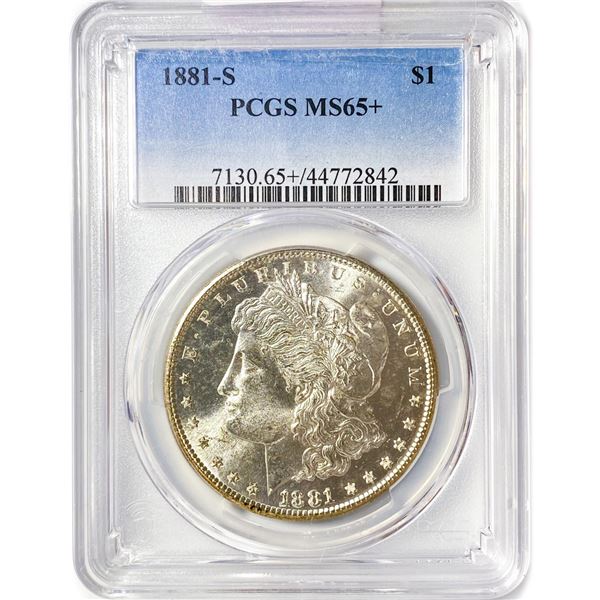 1881-S Morgan Silver Dollar PCGS MS65+