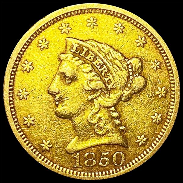 1850 $2.50 Gold Quarter Eagle NICELY CIRCULATED