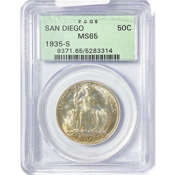 1935-S San Diego Half Dollar PCGS MS65