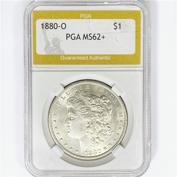 1880-O Morgan Silver Dollar PGA MS62+