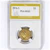 Image 1 : 1916-S $5 Gold Half Eagle PGA MS62