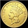 Image 1 : 1854 $3 Gold Piece CLOSELY UNCIRCULATED