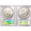 Image 2 : 2009 Set (2) American Silver Eagles PCGS MS70