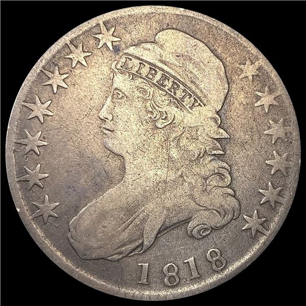 1818 Capped Bust Half Dollar NICELY CIRCULATED