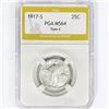 Image 1 : 1917-S Standing Liberty Quarter PGA MS64 T2