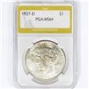 Image 1 : 1927-D Silver Peace Dollar PGA MS64