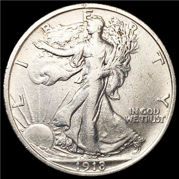 1918-D Walking Liberty Half Dollar LIGHTLY CIRCULA