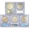 Image 2 : 1923 Set (5) Silver Peace Dollar PCGS MS64