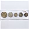 Image 1 : 1945-1868 US 5 Coin Type Set