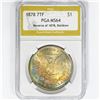 Image 2 : 1878 7TF Rev 78 Morgan Silver Dollar PGA MS64 Rain