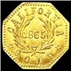 Image 2 : 1865 Octagonal California Gold Quarter UNCIRCULATE