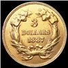 Image 2 : 1887 $3 Gold Piece CLOSELY UNCIRCULATED