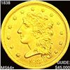 Image 1 : 1838 $2.50 Gold Quarter Eagle CHOICE BU +