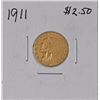 Image 1 : 1911 Indian Head $2.5 Gold Coin