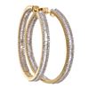 Image 1 : 18kt White & Yellow Gold Diamond Hoop Earrings