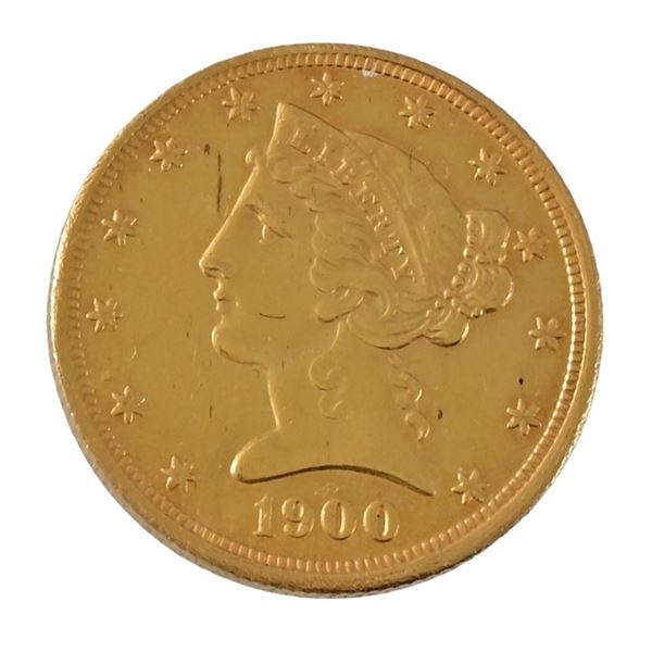Liberty Head 1900 $5 Gold